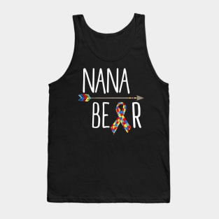 April Autism Awareness Nana Bear Tank Top